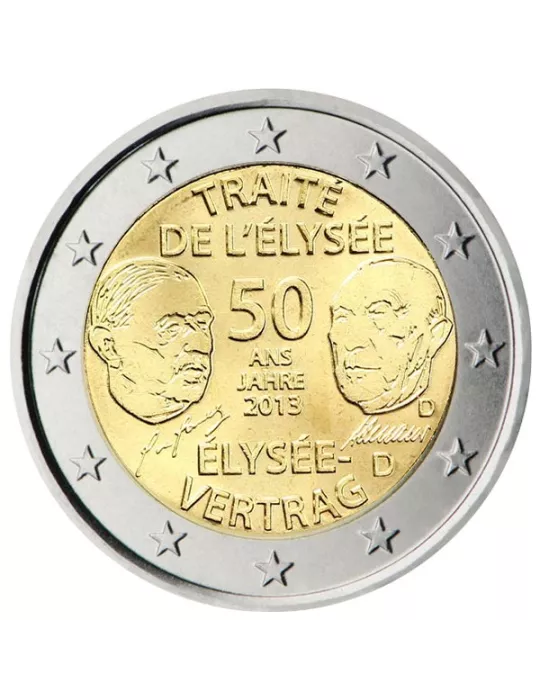 2 EURO COMMEMORATIVE 2013 : ALLEMAGNE (50e anniversaire du Traité de l'Élysée)