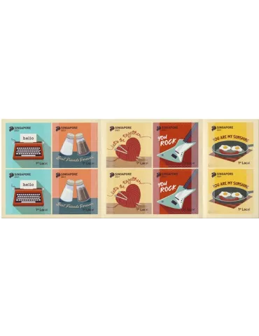 n° 2494/2493 et n° 2494/2498 (les 10 valeurs) - Timbre SINGAPOUR Poste 2