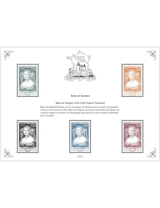 Blocs PATRIMOINE DE FRANCE EN TIMBRES (2022)