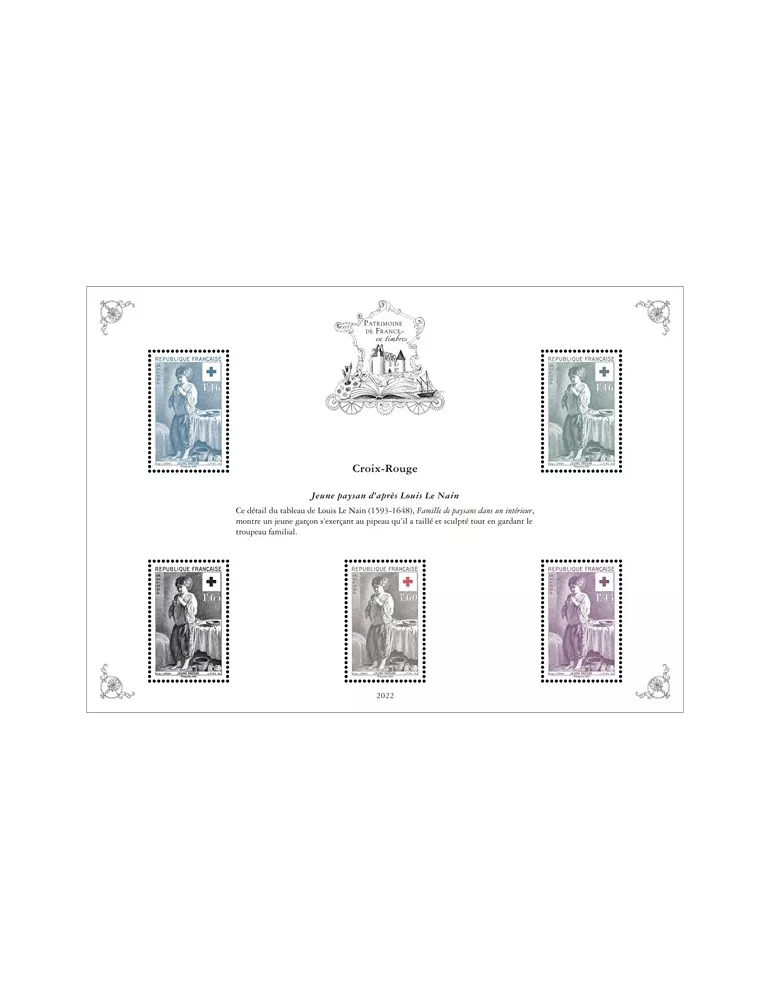 Blocs PATRIMOINE DE FRANCE EN TIMBRES (2022)