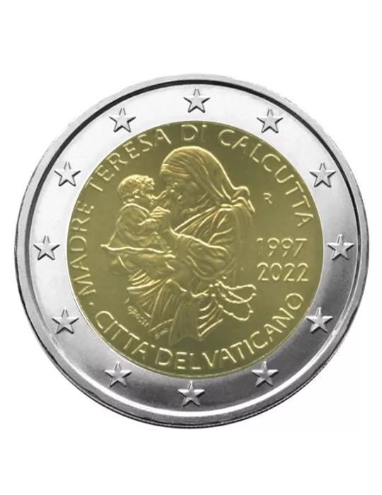 BU : 2 EURO COMMEMORATIVE 2022 : VATICAN (25 ans de la Mort de la Mère Teresa)