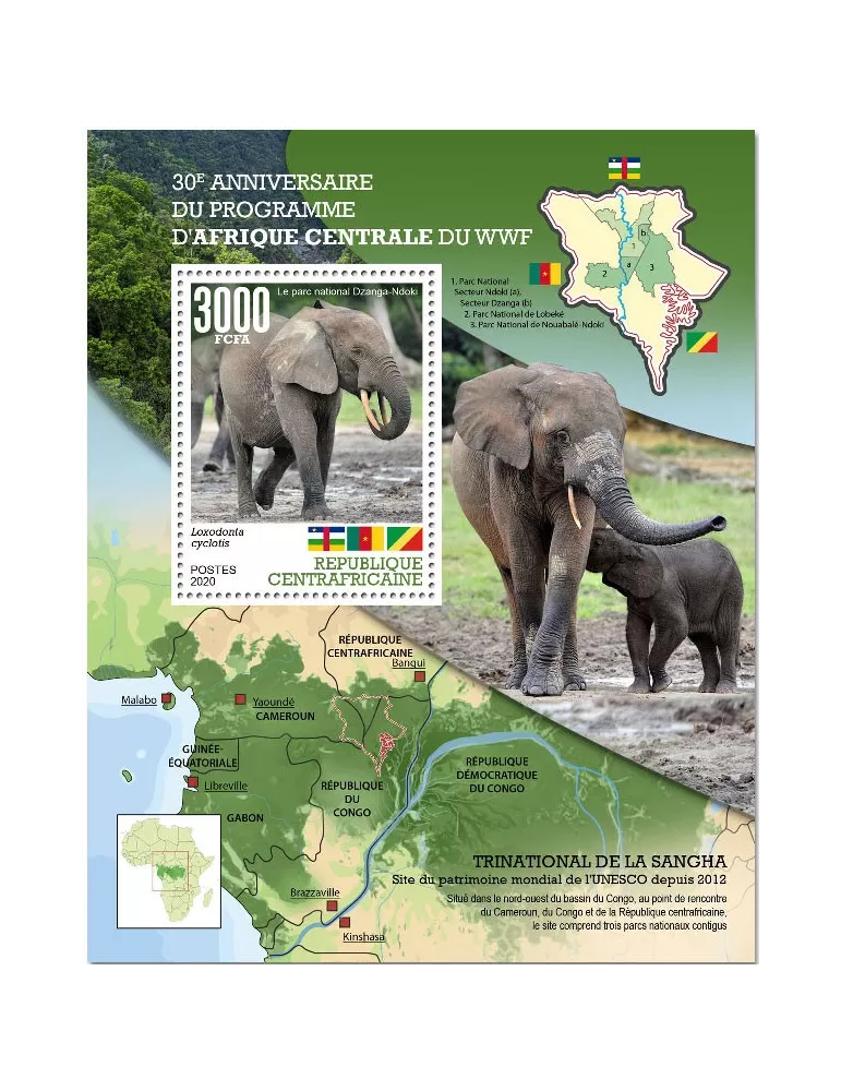 n° 1687 - Timbre CENTRAFRIQUE Blocs et feuillets