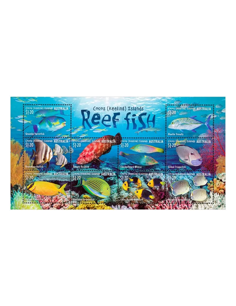 n° 538/547 - Timbre COCOS (ILES) Poste