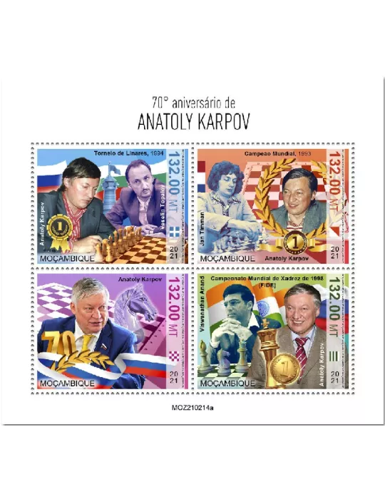 n° 9187/9190 - Timbre MOZAMBIQUE Poste