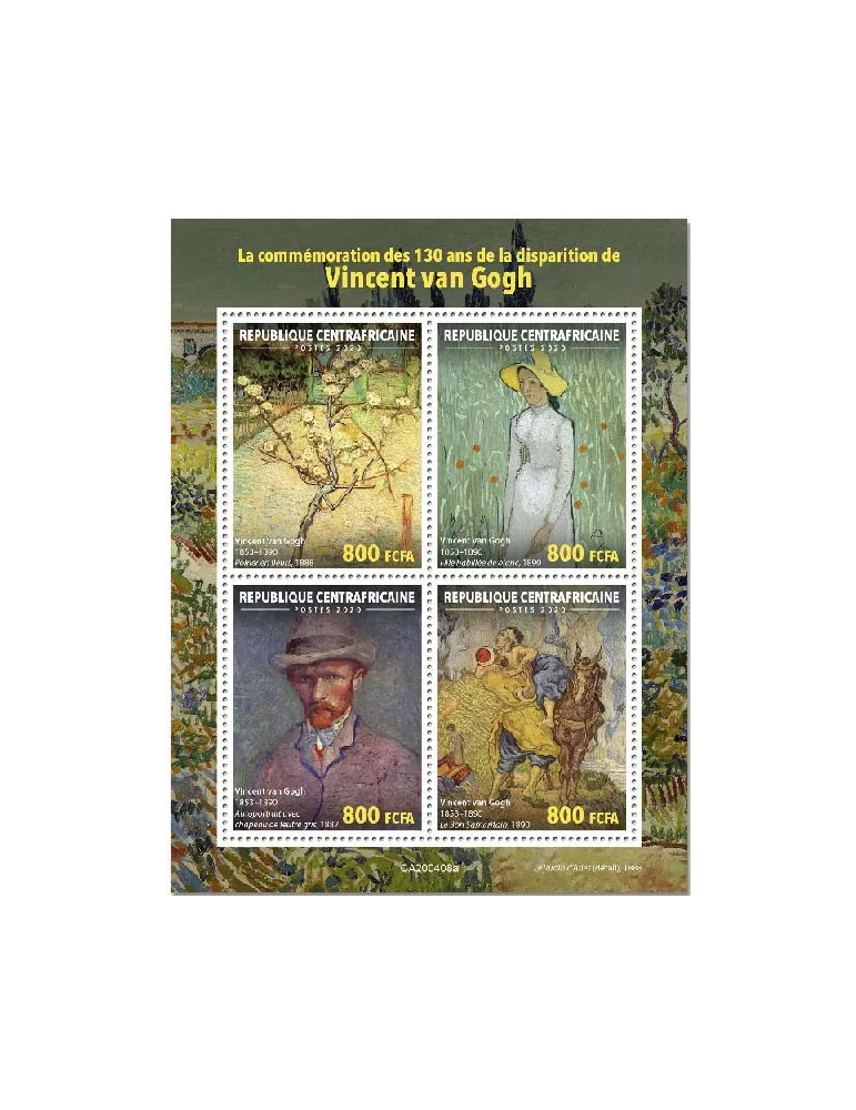 n° 6955/6958 - Timbre CENTRAFRIQUE Poste