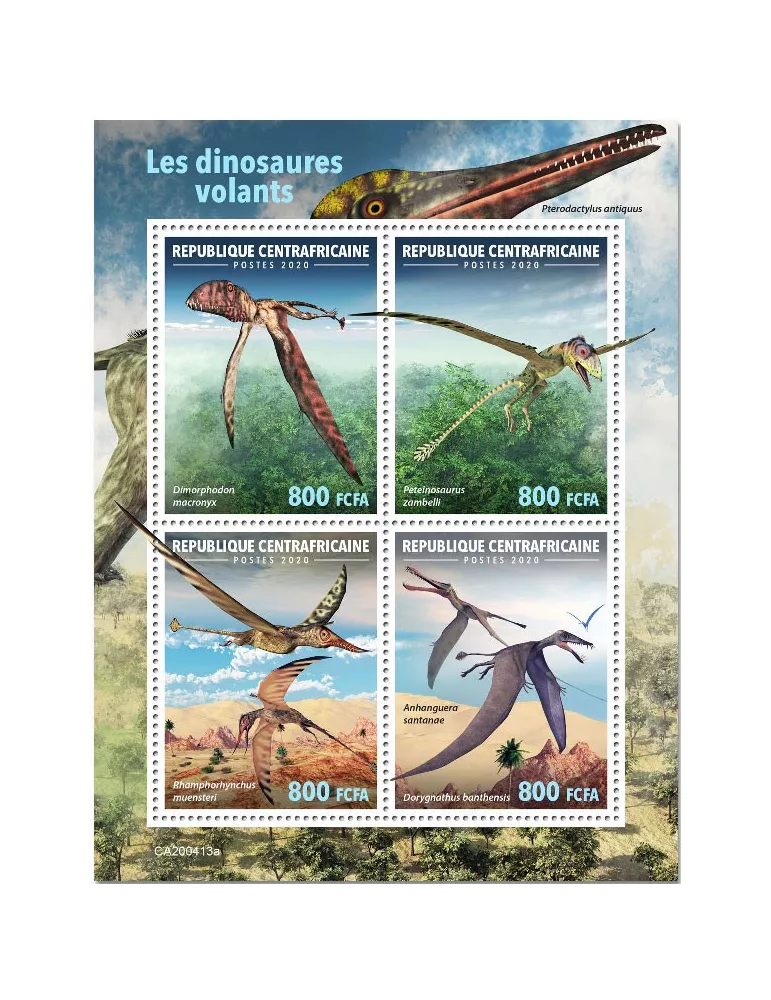 n° 6975/6978 - Timbre CENTRAFRIQUE Poste