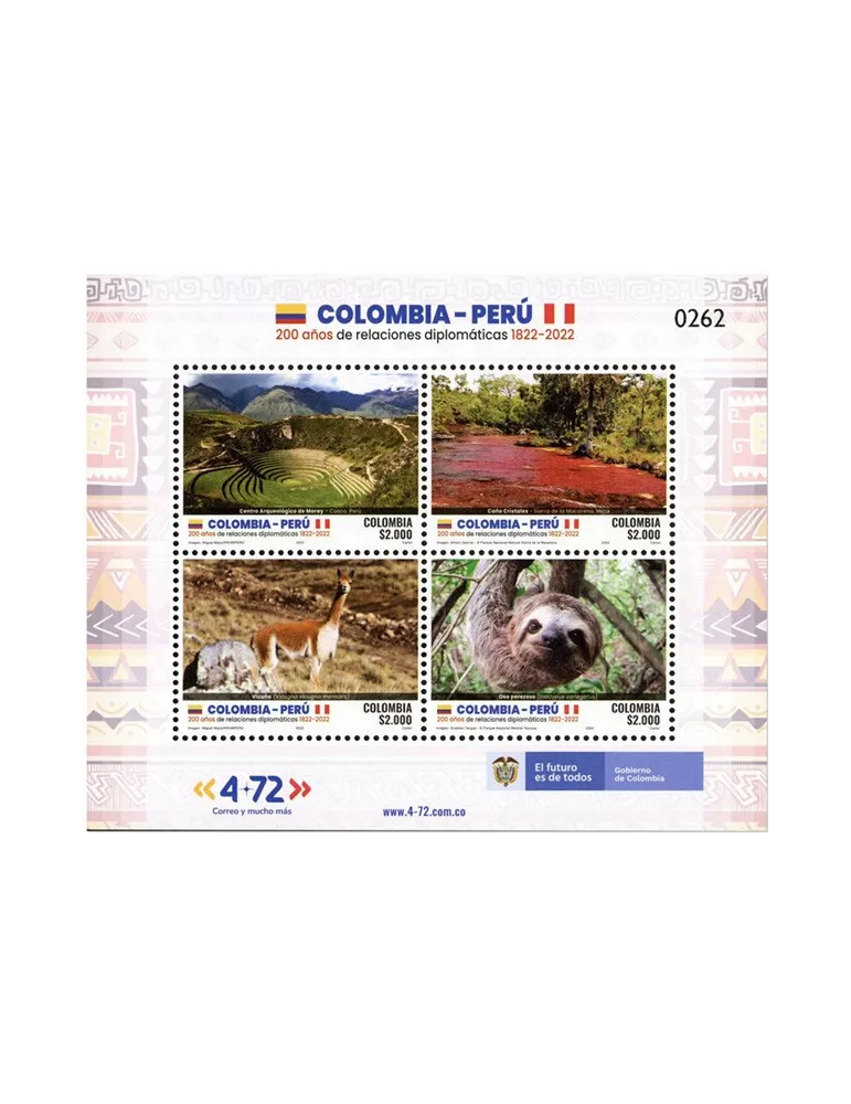 n° 2483/2486 - Timbre COLOMBIE Poste