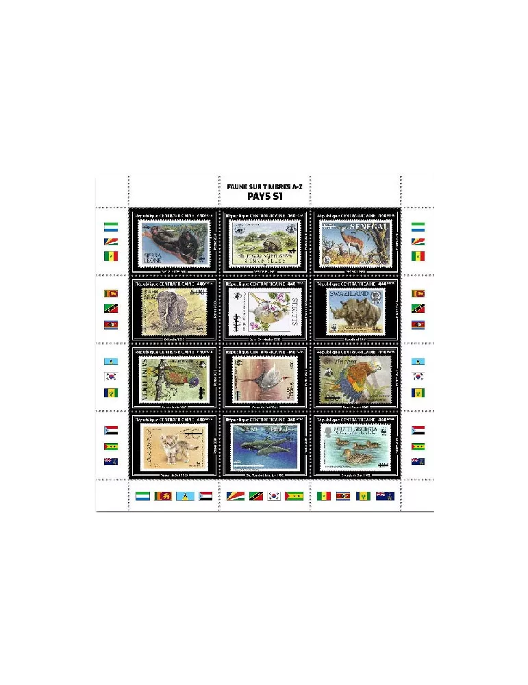 n° 6987/6998 - Timbre CENTRAFRIQUE Poste