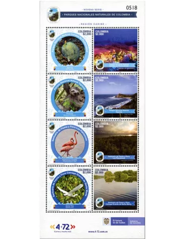 n° 2499/2506 - Timbre COLOMBIE Poste