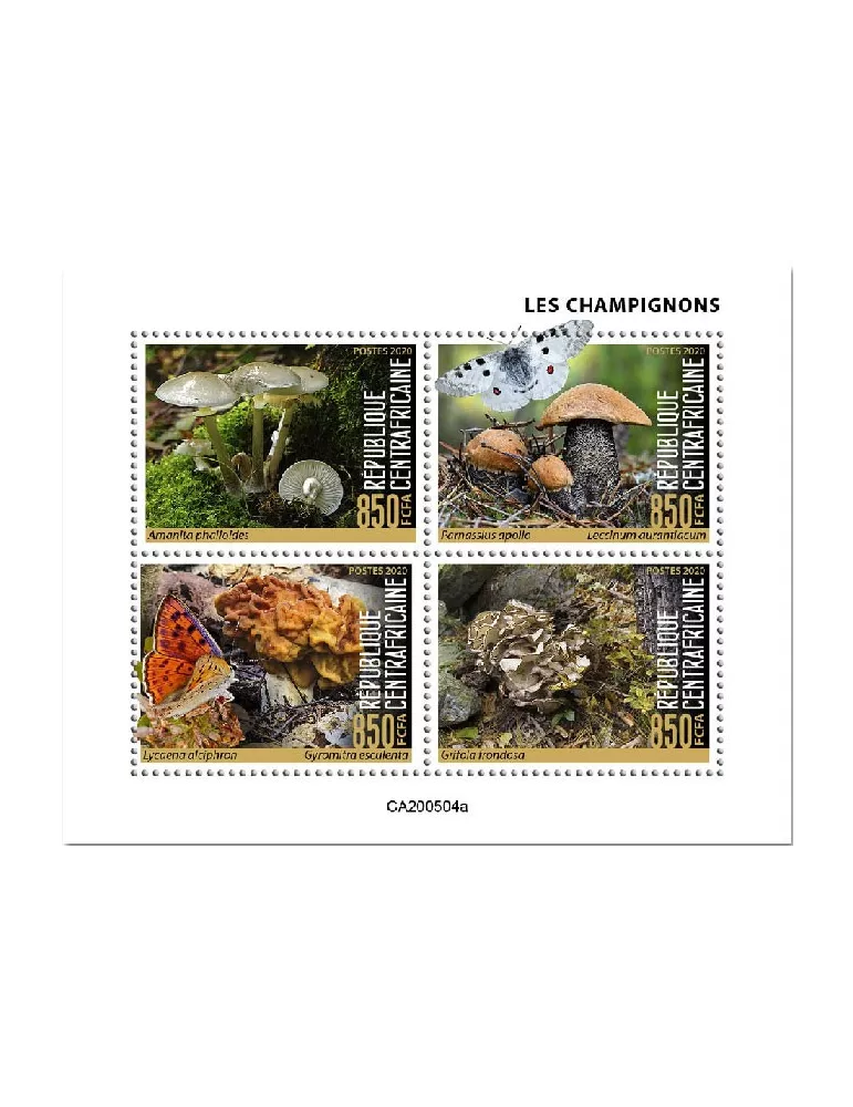 n° 7080/7083 - Timbre CENTRAFRIQUE Poste