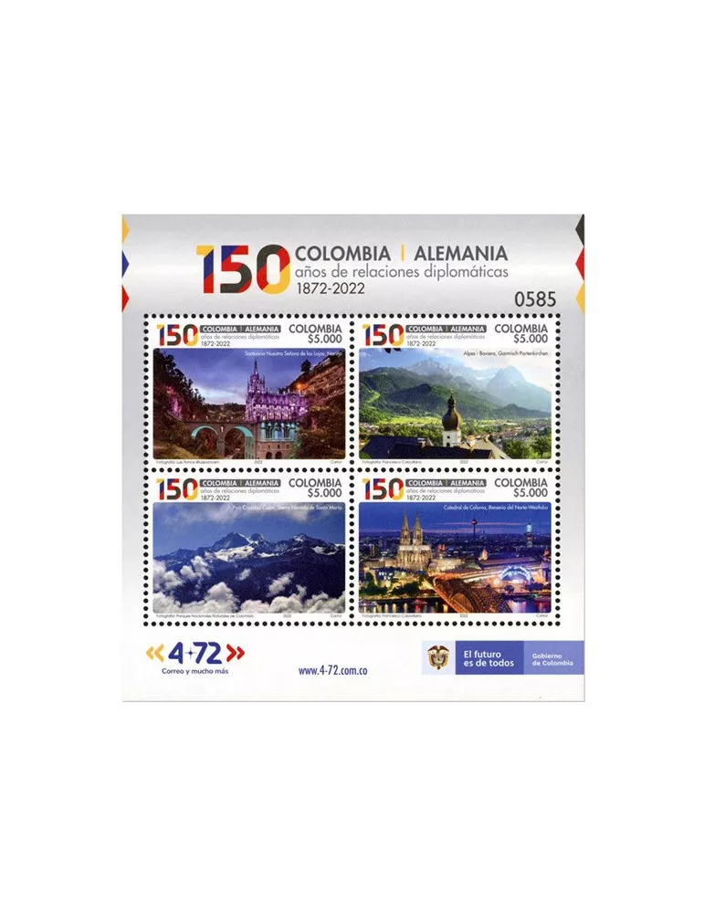 n° 2526/2529 - Timbre COLOMBIE Poste