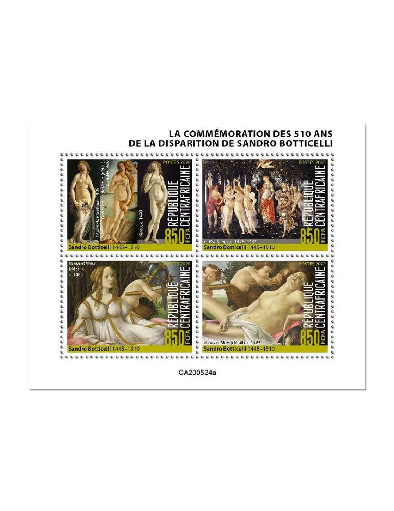 n° 7314/7317 - Timbre CENTRAFRIQUE Poste