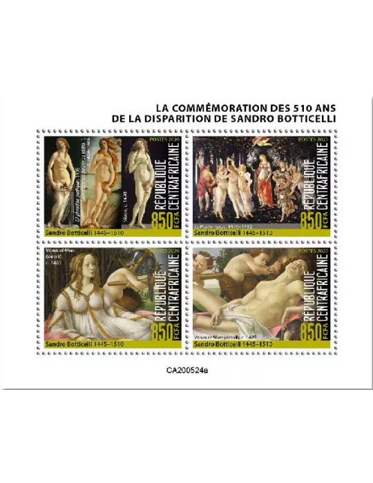 n° 7314/7317 - Timbre CENTRAFRIQUE Poste