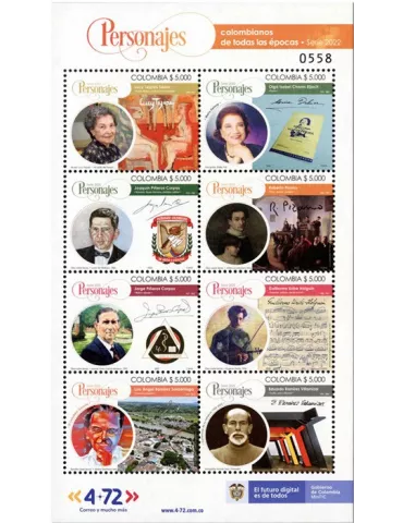 n° 2539/2546 - Timbre COLOMBIE Poste