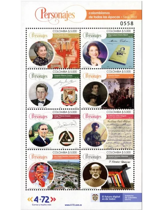 n° 2539/2546 - Timbre COLOMBIE Poste