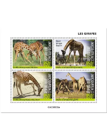 n° 7375/7378 - Timbre CENTRAFRIQUE Poste