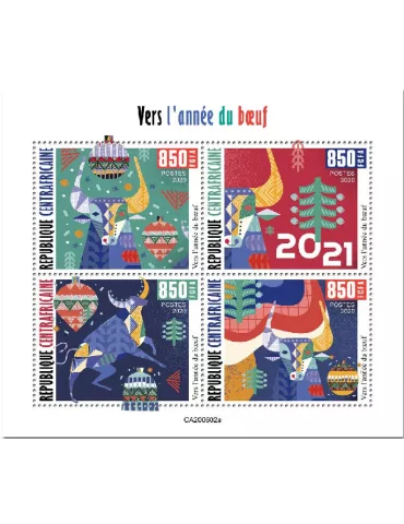 n° 7392/7395 - Timbre CENTRAFRIQUE Poste