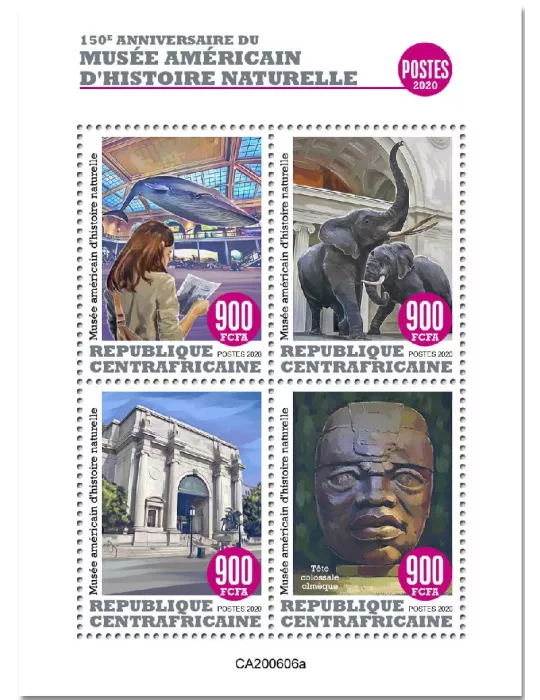 n° 7408/7411 - Timbre CENTRAFRIQUE Poste