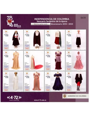 n° 2570/2581 - Timbre COLOMBIE Poste