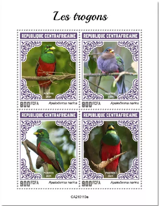 n° 7602/7605 - Timbre CENTRAFRIQUE Poste