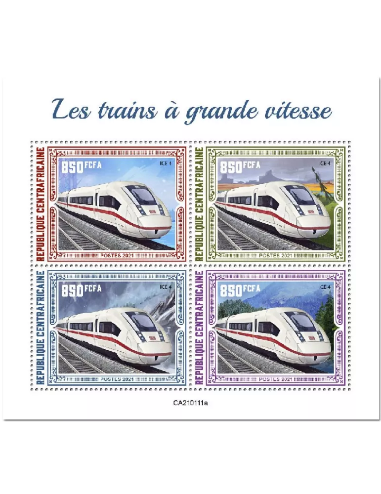 n° 7606/7609 - Timbre CENTRAFRIQUE Poste