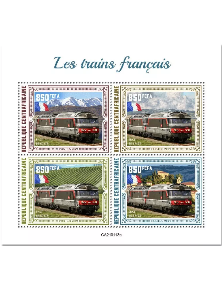 n° 7614/7617 - Timbre CENTRAFRIQUE Poste