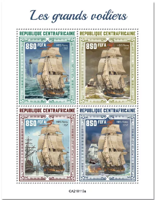 n° 7622/7625 - Timbre CENTRAFRIQUE Poste