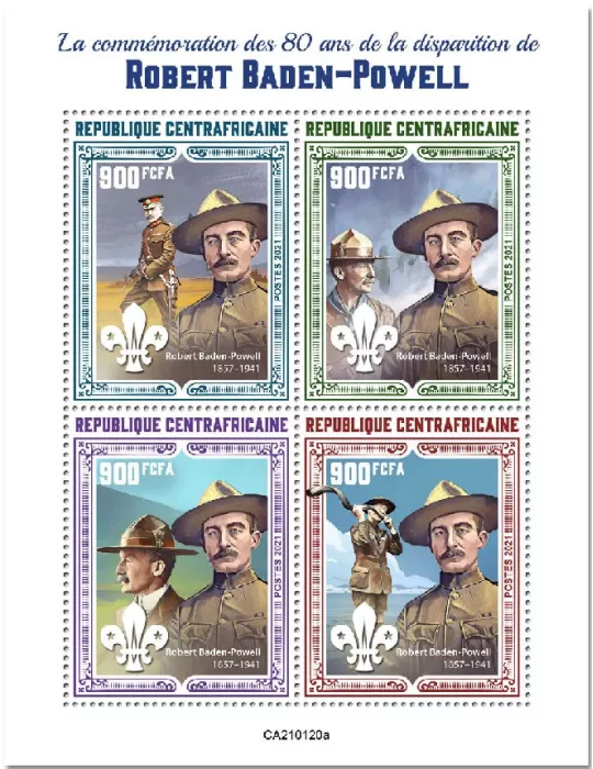 n° 7642/7645 - Timbre CENTRAFRIQUE Poste