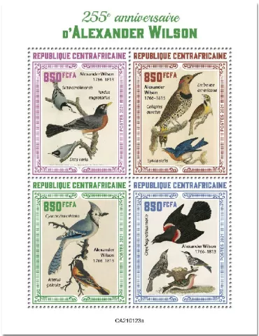 n° 7654/7657 - Timbre CENTRAFRIQUE Poste