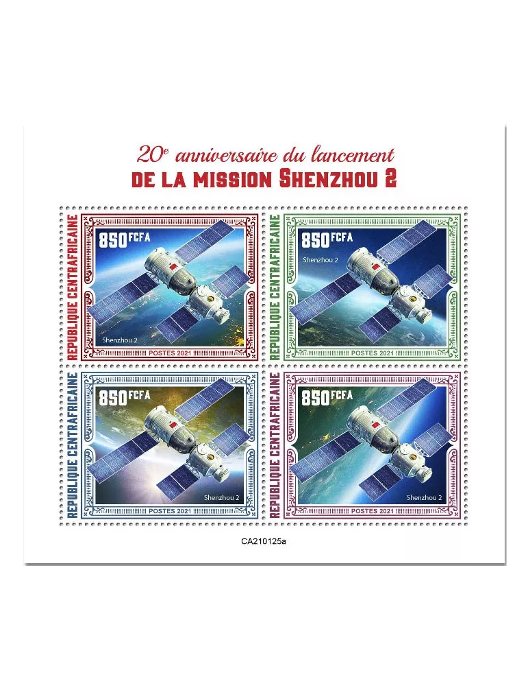 n° 7662/7665 - Timbre CENTRAFRIQUE Poste