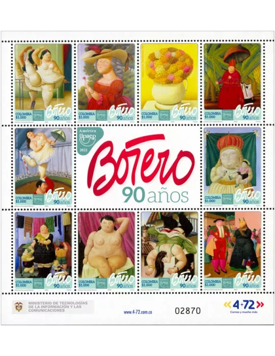 n° 2608/2617 - Timbre COLOMBIE Poste
