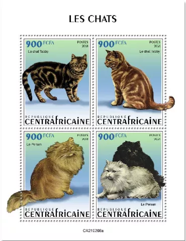 n° 7722/7725 - Timbre CENTRAFRIQUE Poste