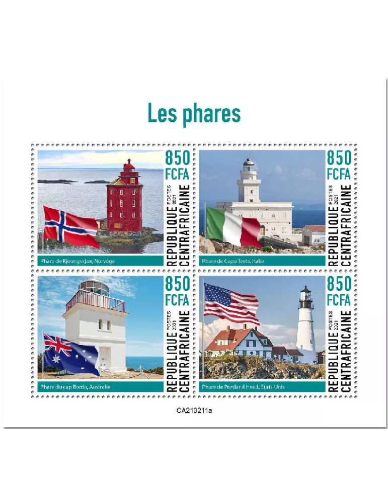 n° 7734/7737 - Timbre CENTRAFRIQUE Poste