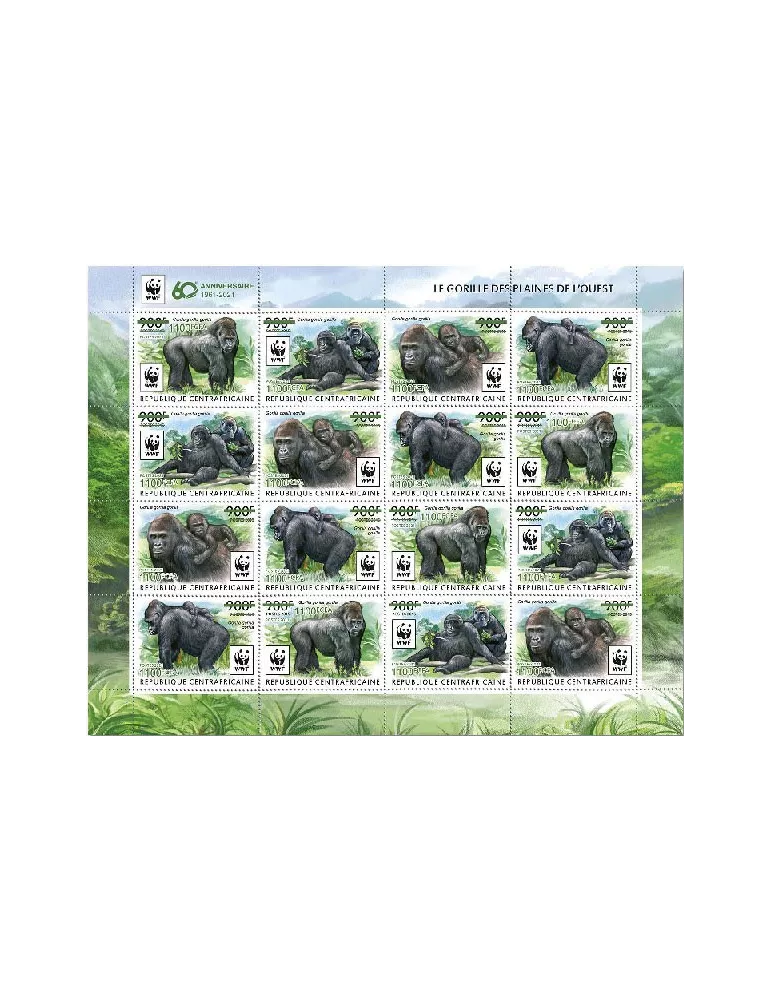 n° 7850/7853 - Timbre CENTRAFRIQUE Poste