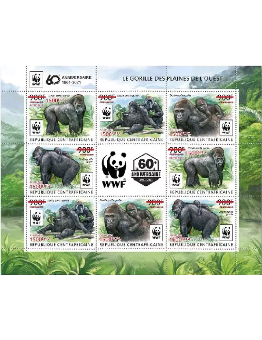 n° 7854/7857 - Timbre CENTRAFRIQUE Poste