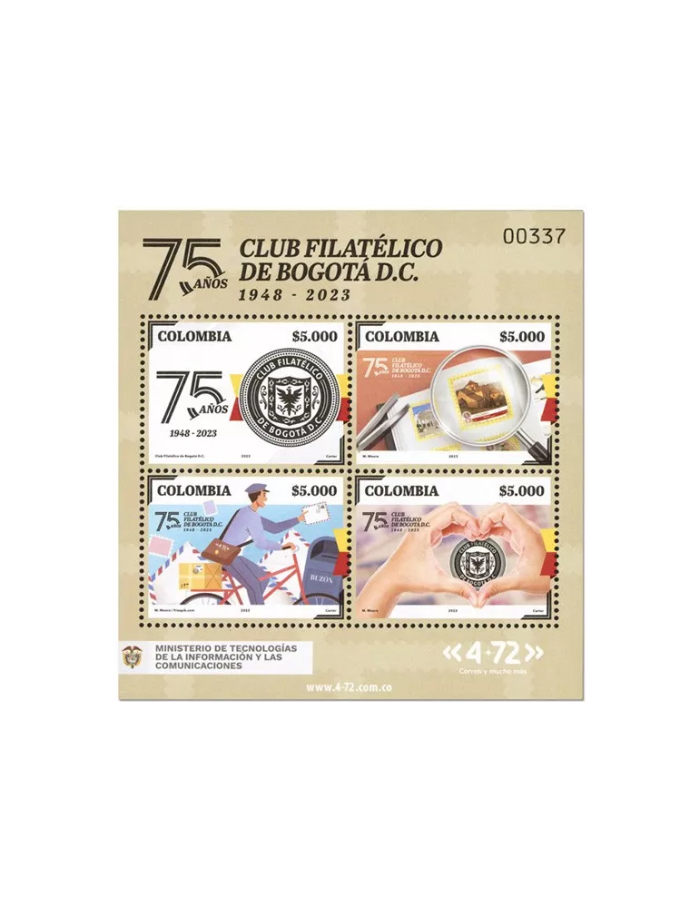 n° 2635/2638 - Timbre COLOMBIE Poste