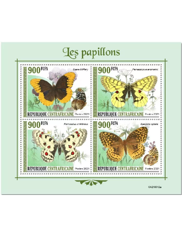 n° 7915/7918 - Timbre CENTRAFRIQUE Poste