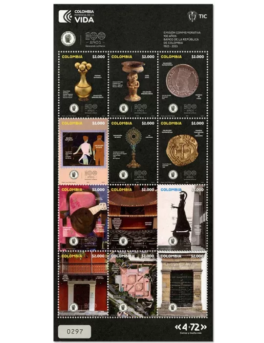 n° 2639/2650 - Timbre COLOMBIE Poste