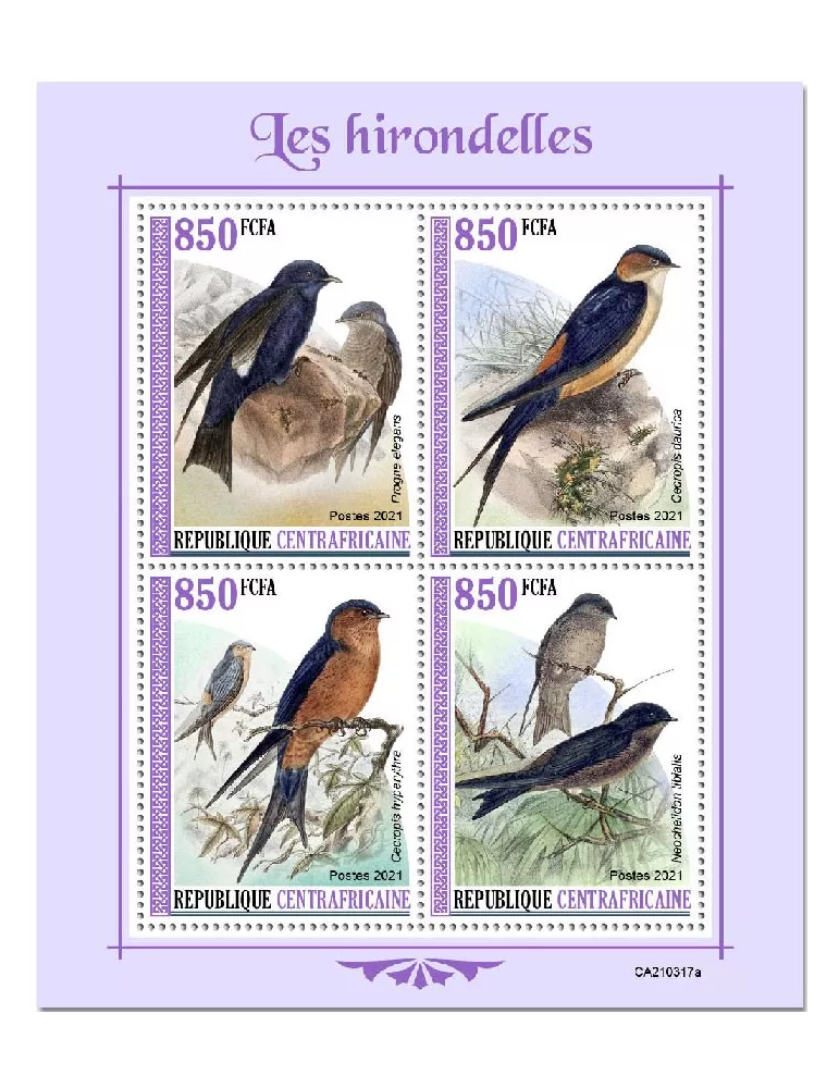 n° 7935/7938 - Timbre CENTRAFRIQUE Poste