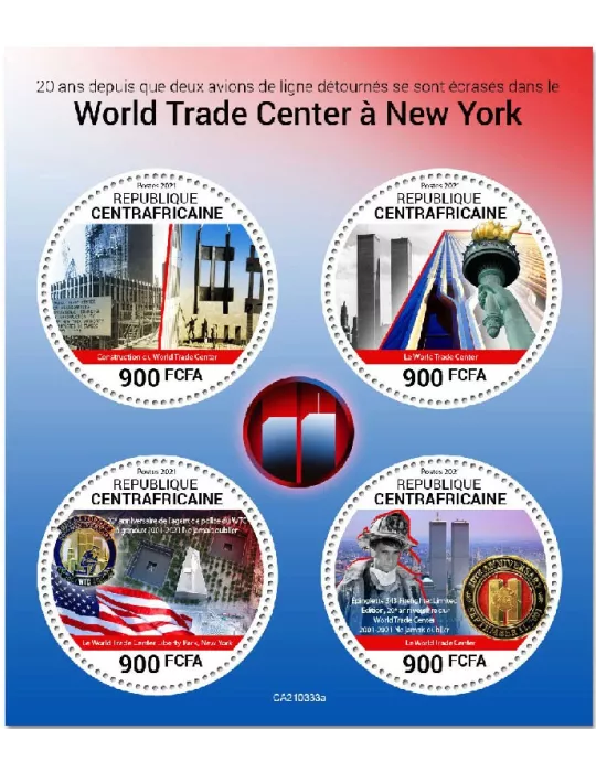 n° 7987/7990 - Timbre CENTRAFRIQUE Poste