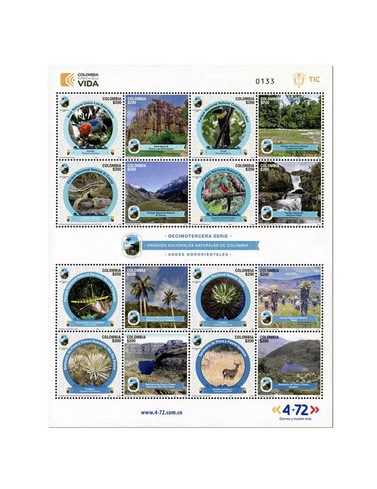 n° 2668/2680 - Timbre COLOMBIE Poste