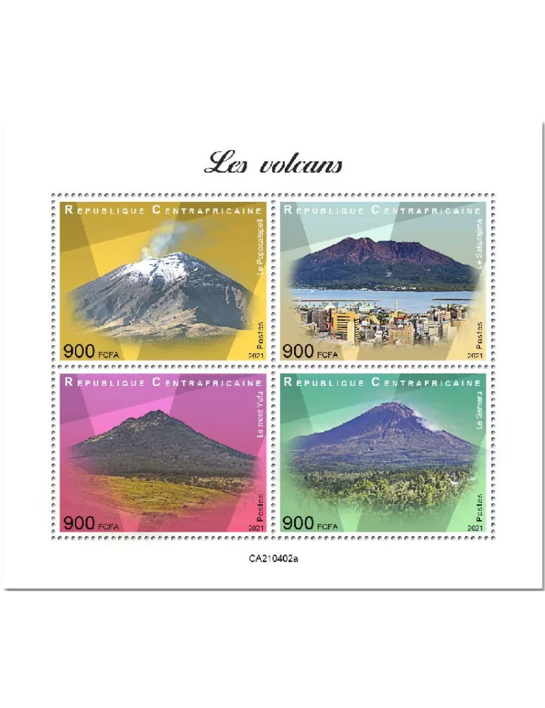 n° 8029/8032 - Timbre CENTRAFRIQUE Poste