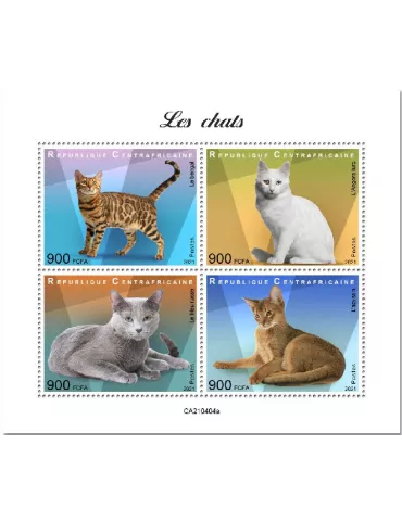 n° 8037/8040 - Timbre CENTRAFRIQUE Poste