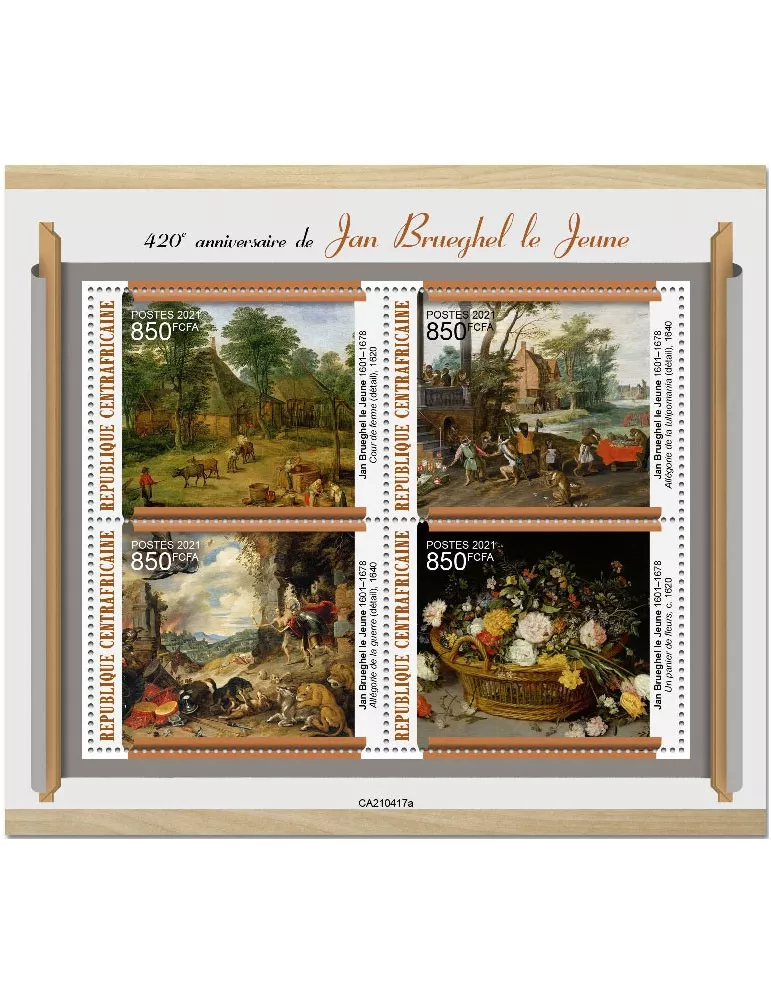 n° 8089/8092 - Timbre CENTRAFRIQUE Poste