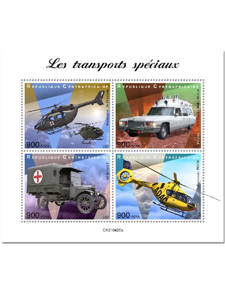 n° 8101/8104 - Timbre CENTRAFRIQUE Poste