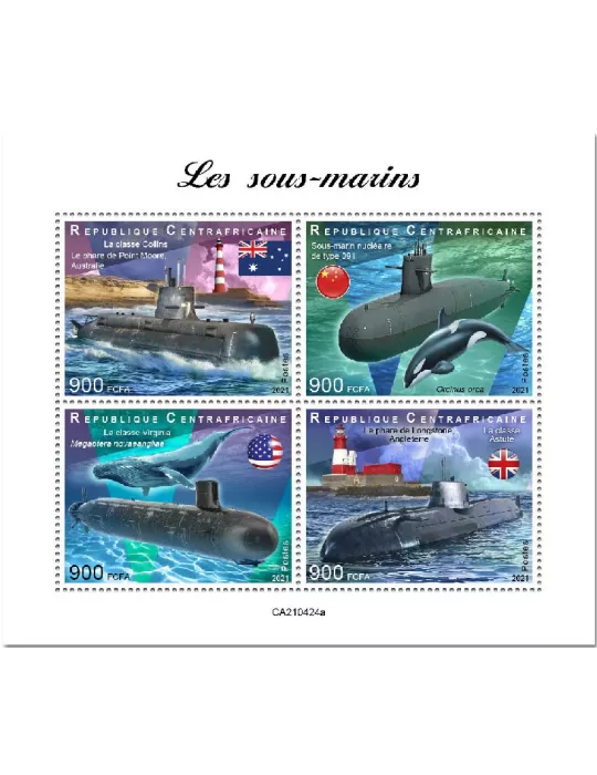 n° 8117/8120 - Timbre CENTRAFRIQUE Poste