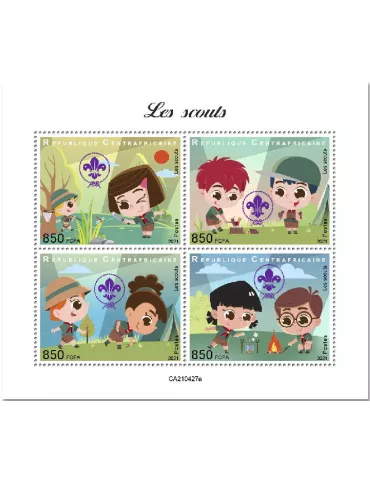 n° 8129/8132 - Timbre CENTRAFRIQUE Poste