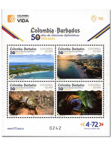 n° 2690/2693 - Timbre COLOMBIE Poste