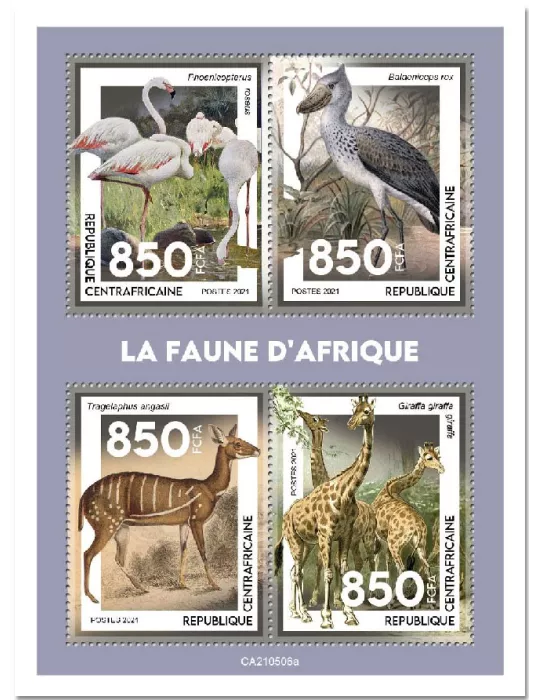 n° 8209/8212 - Timbre CENTRAFRIQUE Poste