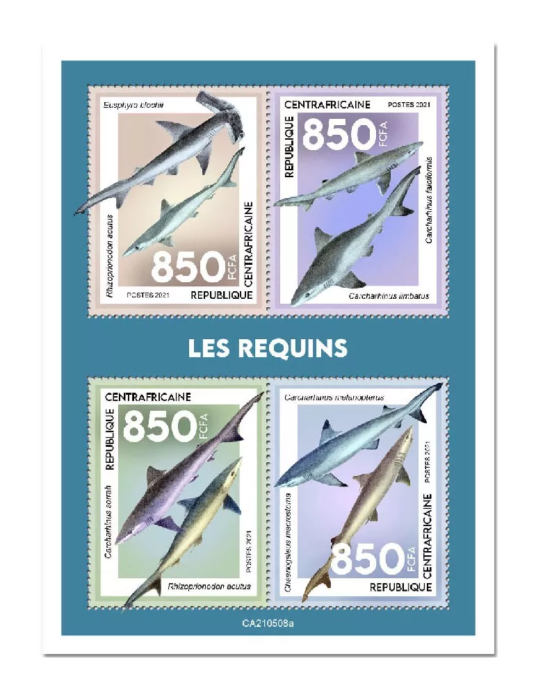 n° 8217/8220 - Timbre CENTRAFRIQUE Poste